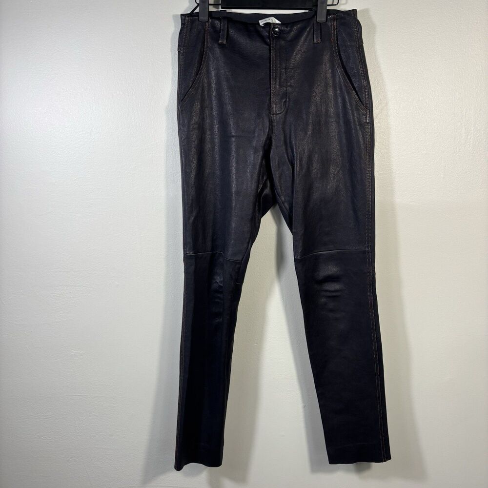 Scanlan Theodore 100% Leather Size 6 Stretch High Waisted Pants - EUC